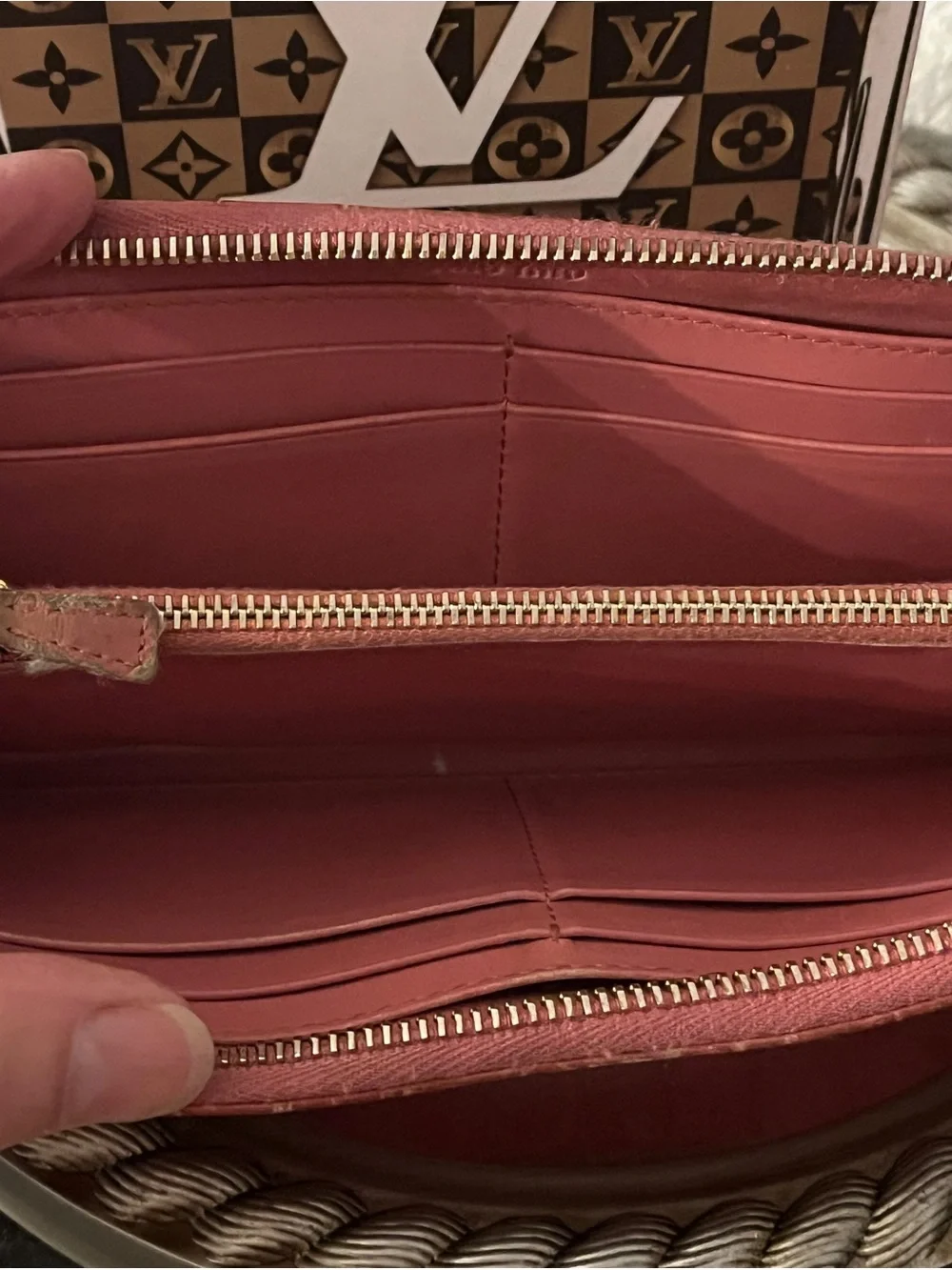 Miu Miu Croc-Embossed Pink Wristlet Wallet with Gold Logo